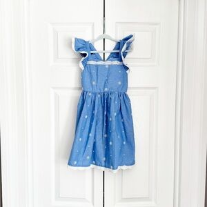 Chambray eyelet dress